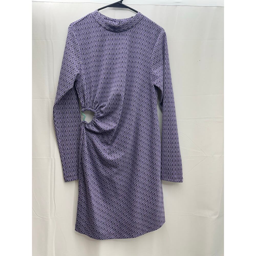 Zara Purple Geometric Midi Dress